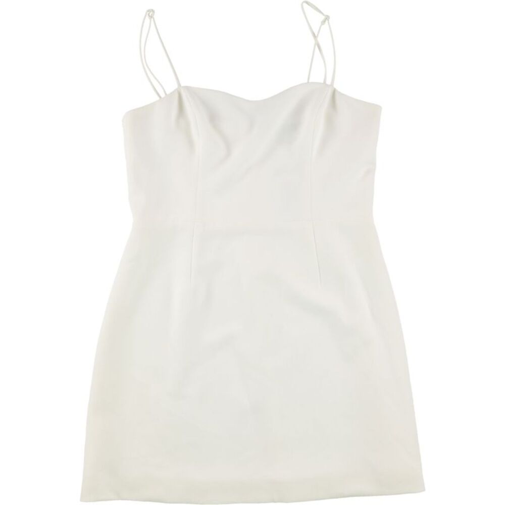 French Connection Womens Whiser Light A-line Dress, White, 14, DM